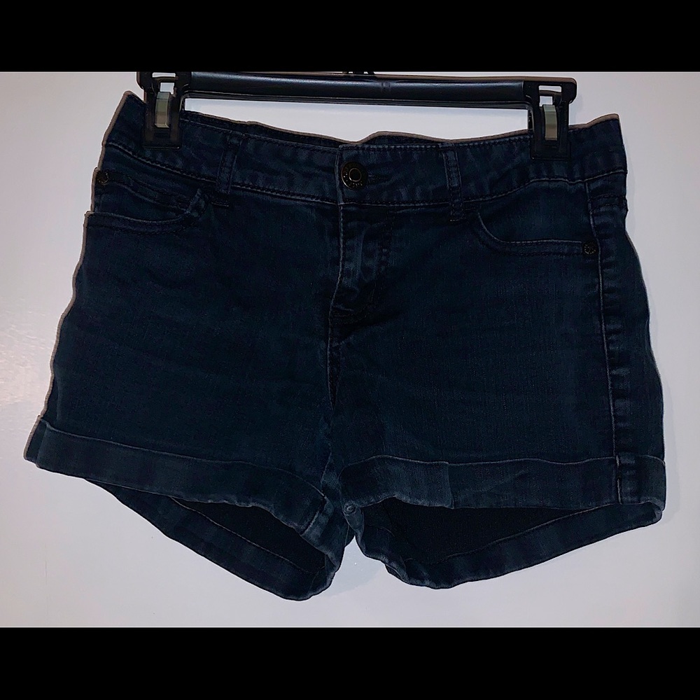Black jean shorts